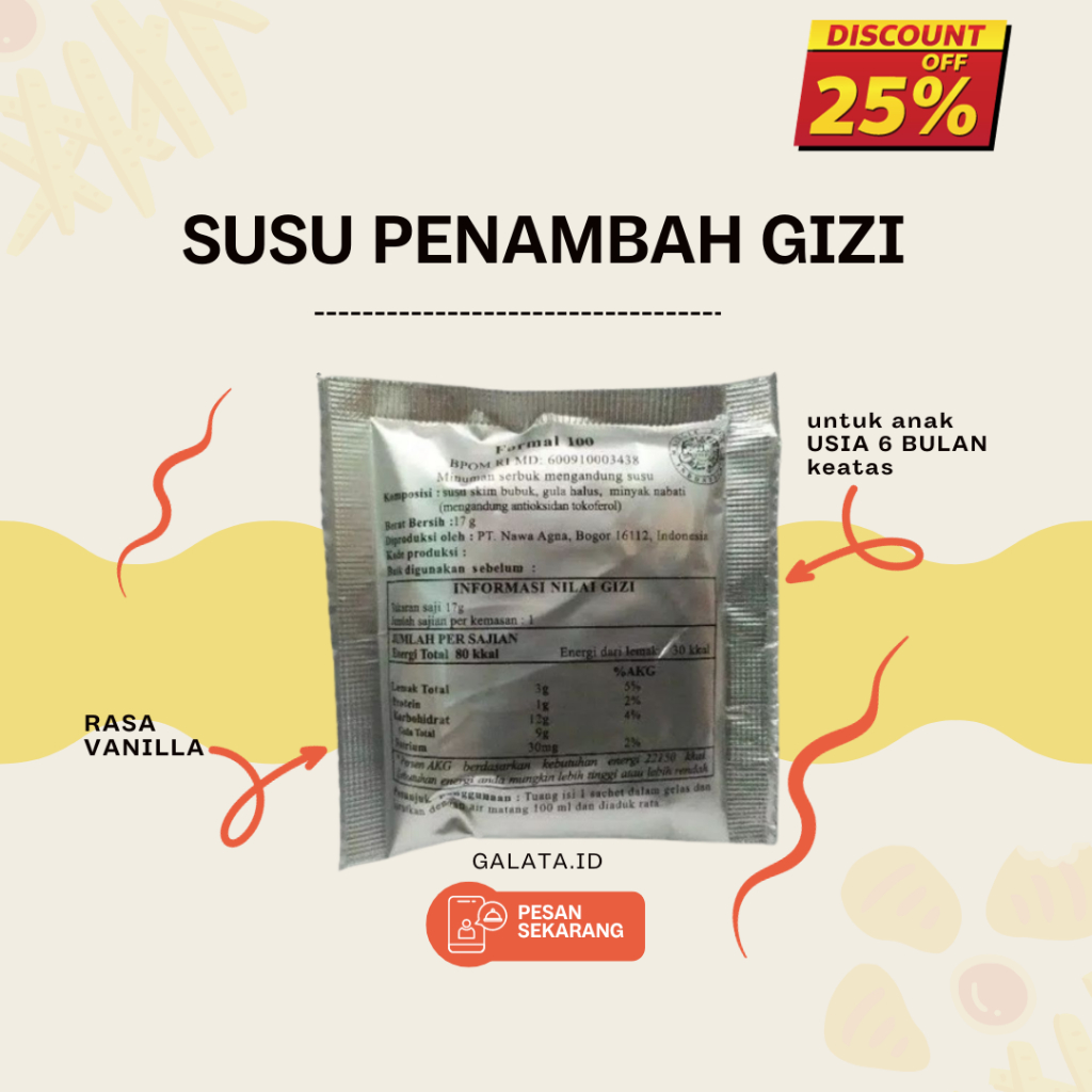 Susu Penambah gizi - Formal -100 - F100