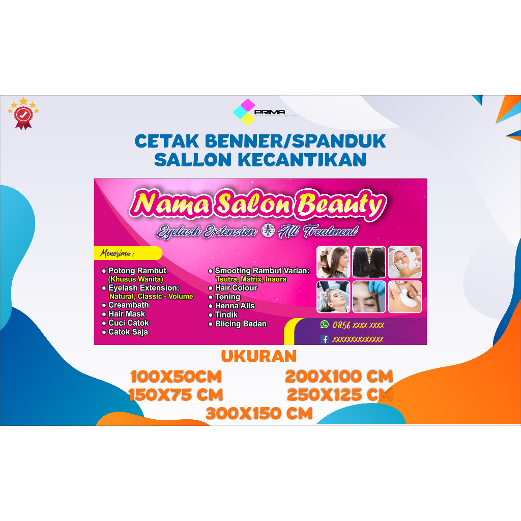 Spanduk Banner Salon Kecantikan Custom