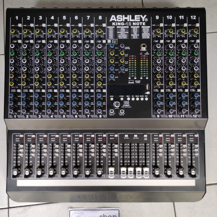 Mixer Audio Ashley King12 Note Usb Bluetooth Original Mixing 12 Channel Ashley King 12 Note Recordin