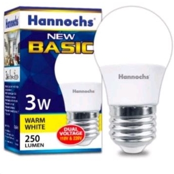 Lampu LED 3 Watt Cahaya Kuning Basic Hannochs