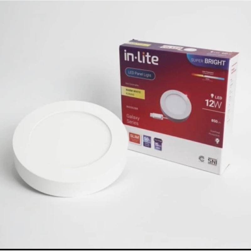 LAMPU LED PANEL OUTBOW INLITE 12W/ LAMPU TIMBUL INLITE 12w