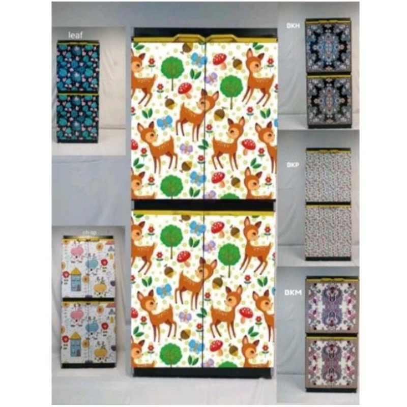 Lemari plastik susun 4 jumbo miami/lemari serbaguna /lemari pakaian karakter