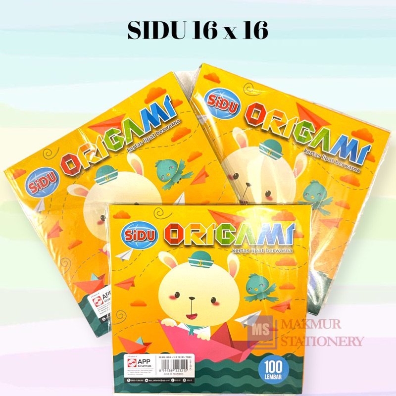 

Kertas Origami/Kertas Lipat SIDU (isi 100) 16 x 16 CM