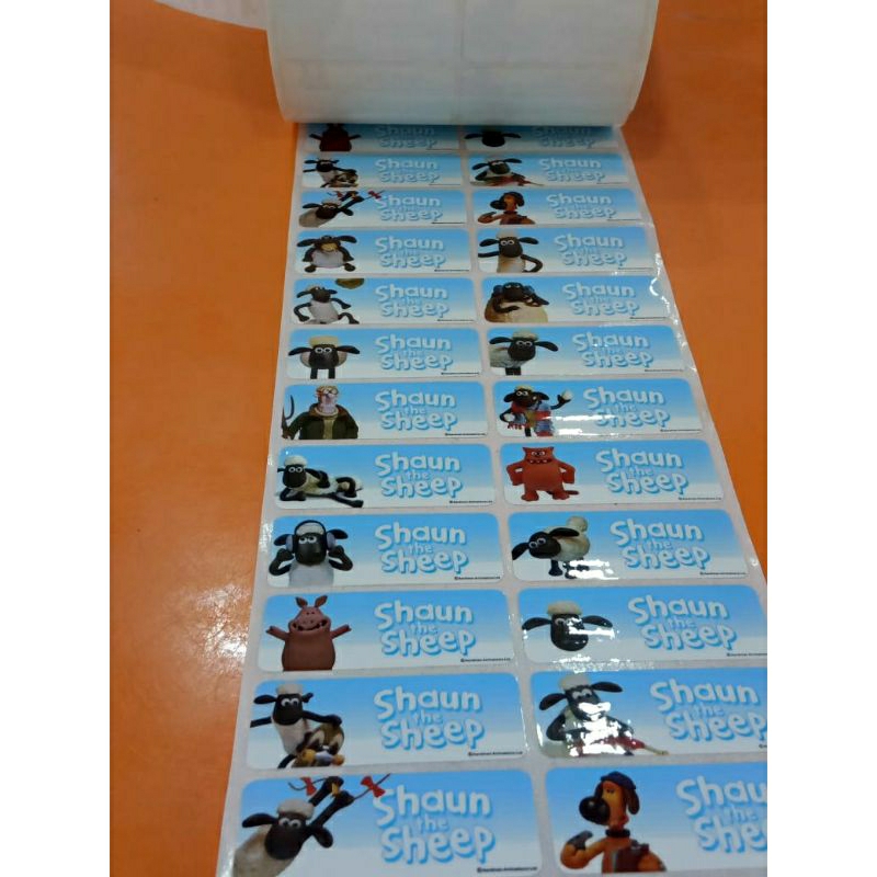 

Stiker Label Nama Anti Air Name Sticker Waterproof Shaun The Sheep