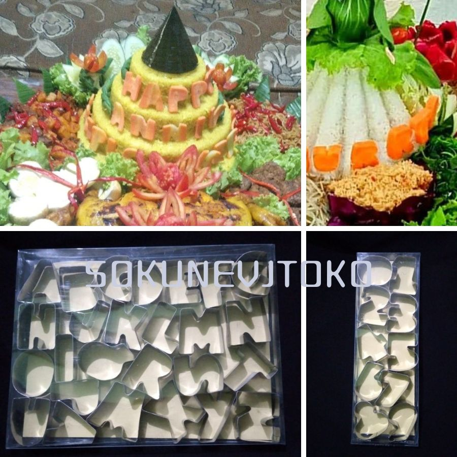 cetakan wortel angka huruf / Cetakan angka hutur / cetakan wortel garnish stainless / setakan angka 