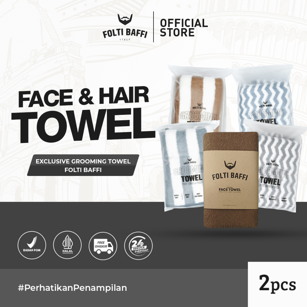 Face Towel - Handuk Wajah Folti Baffi