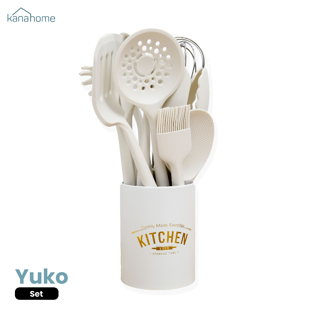 Kanahome - Silicone Utensils White Set