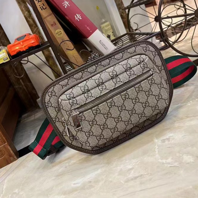 Original 2023 new Gucci GG Supreme canvas waist bag crossbody bag 760217