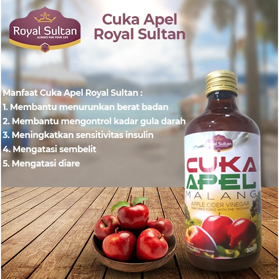 

Cuka Apel ROYAL SULTAN 320 ml | Bukan Makkata | Original | BPOM RI MD