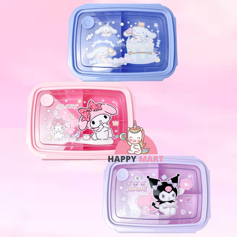 Kotak makan motif sanrio kuromi / cinnamoroll / melody