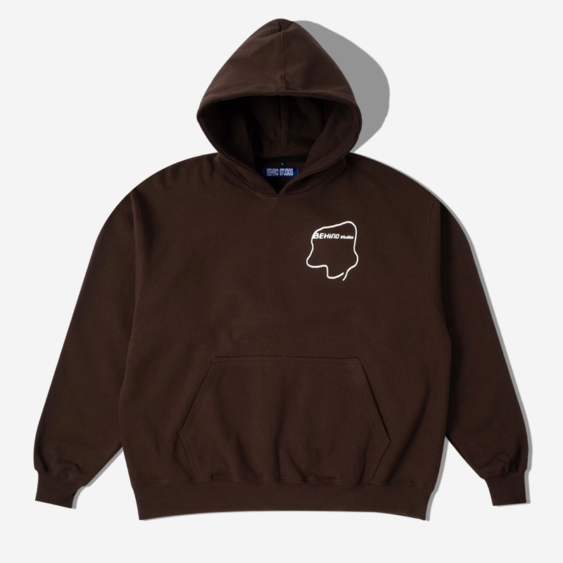BEHINDSTUDIOS - PORTE BROWN HOODIE 375GSM