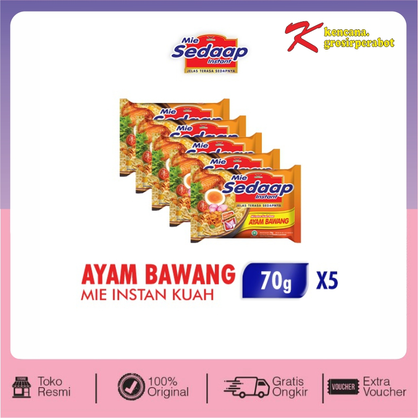 

Mie Sedaap Ayam Bawang 5 x 70 gr