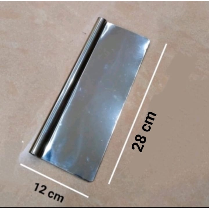 Scraper Kue Stainless / Pemotong Adonan Kue / Alat Adonan Kue Panjang