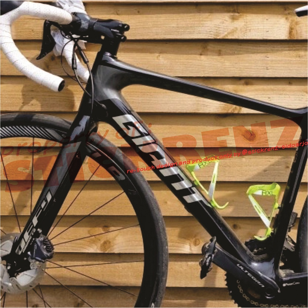 Cutting Sticker Stiker Frame Sepeda Roadbike Giant 05 SE Silver Matallic Custom