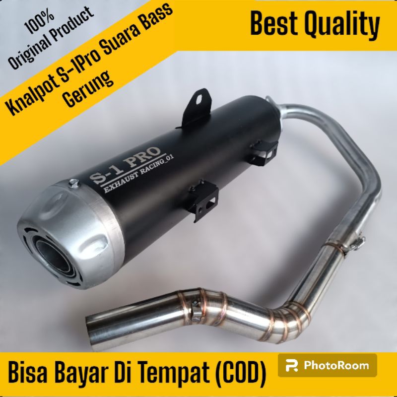 Knalpot Standar Racing S-1Pro Suara Bas Adem Vixen New/Old Satria Fu Karbu Copy Tzm