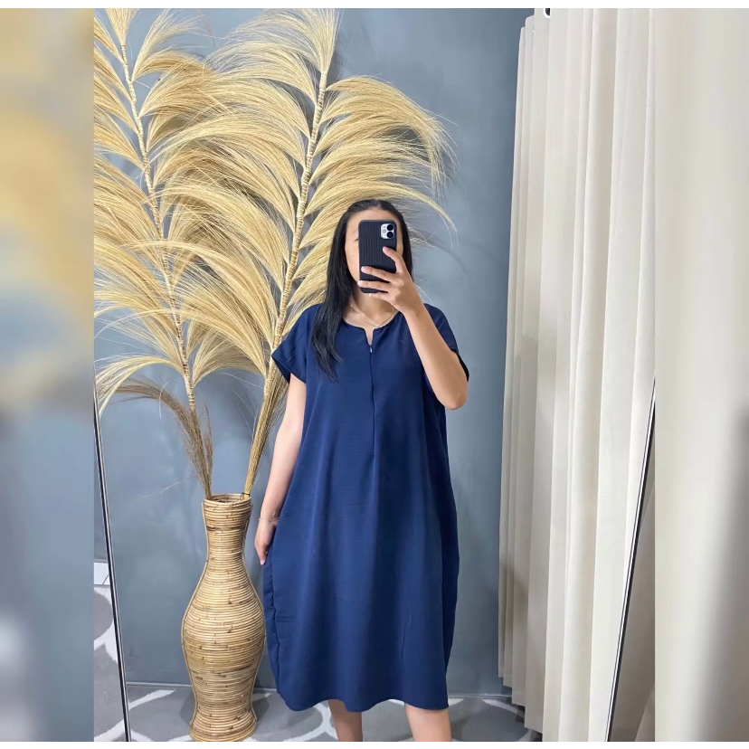 daster polos busui/daster polos crinkle jumbo/daster busui pendek/daster kekinian polos/home dress p