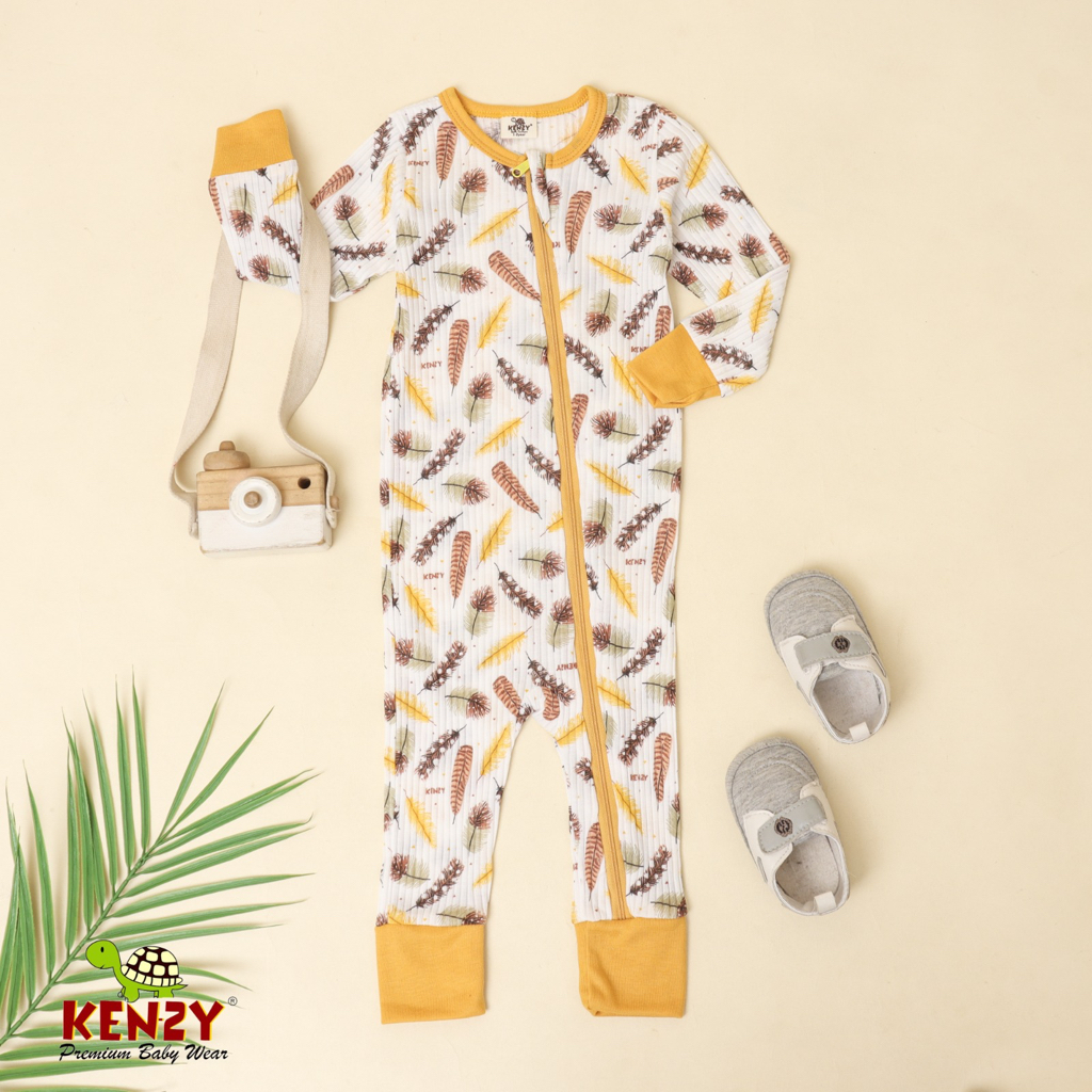 Sleepsuit Zipper Long Bulu | Laki-laki & Perempuan | Zipper | Premium & Praktis | SNI | Kenzy Baby