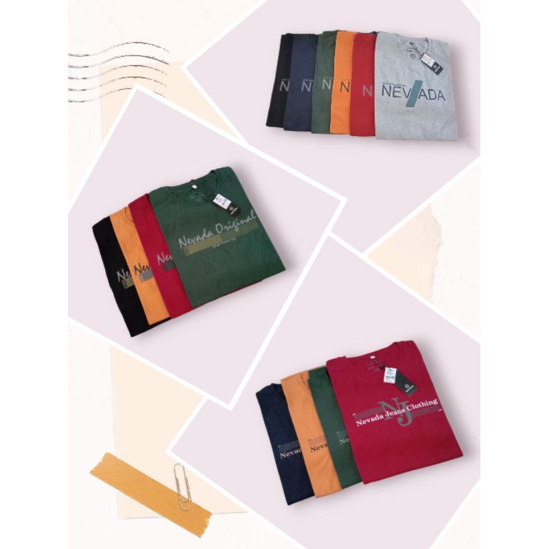 Kaos Lengan Pendek Pria Wanita Nevada