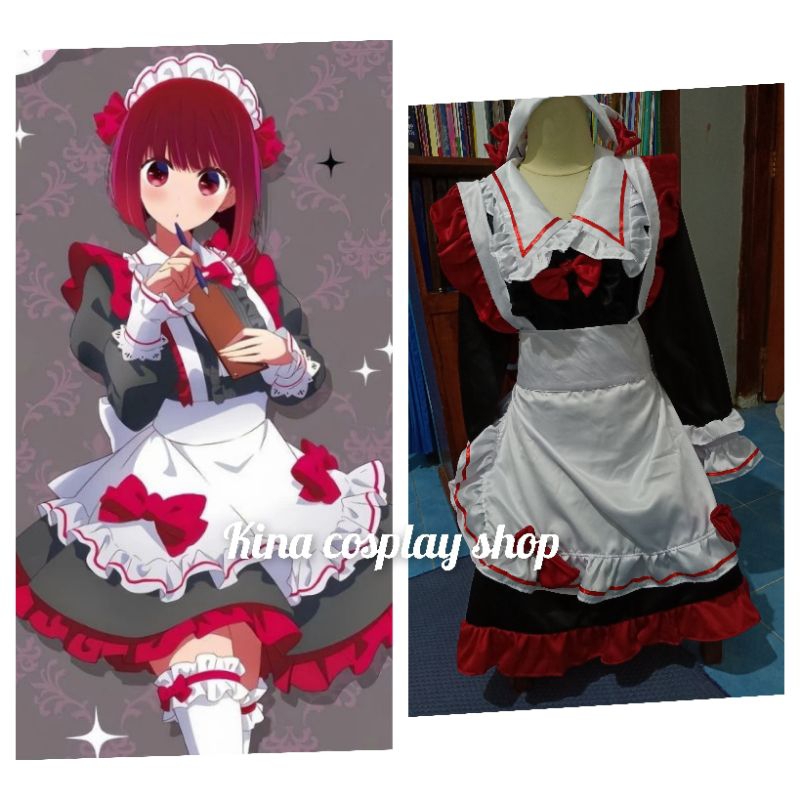 Hoshino Ai Maid Costum Cosplay