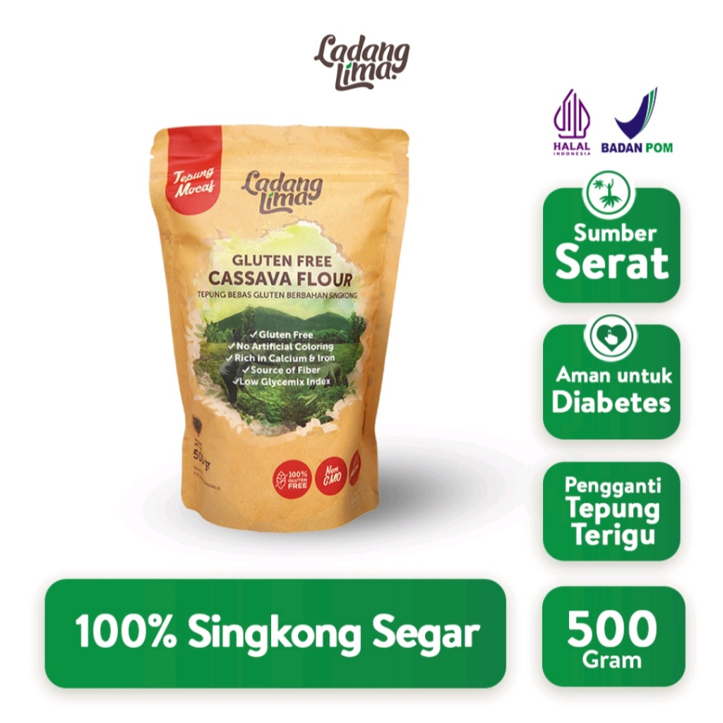 

Ladang Lima Tepung Mocaf APF 500g - Tepung Singkong Gluten Free
