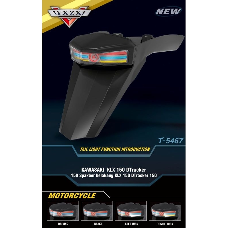 BUNTUT SPAKBOR VARIASI STOPLAMP BELAKANG CRF150 KLX150 WR155 SRX KOMPLIT