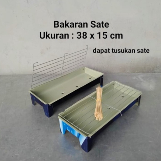 Panggangan Sate Bahan Tebal / Bakaran Sate / Panggangan Ikan / Alat BBQ Pemanggang Ayam 1pcs (dapat 