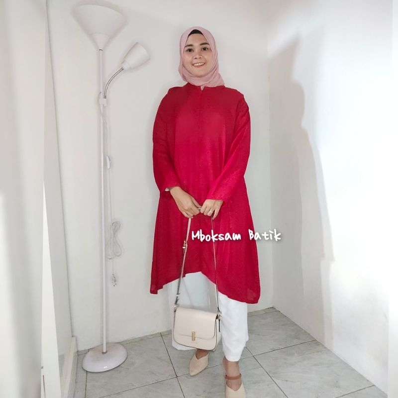 Tunik Viscose Polos | Tunik Batik Polos | Tunik Shahalam Batik Viscose
