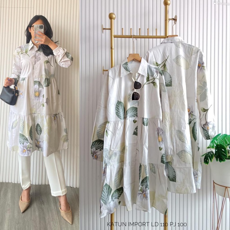 Tunik katun bunga import