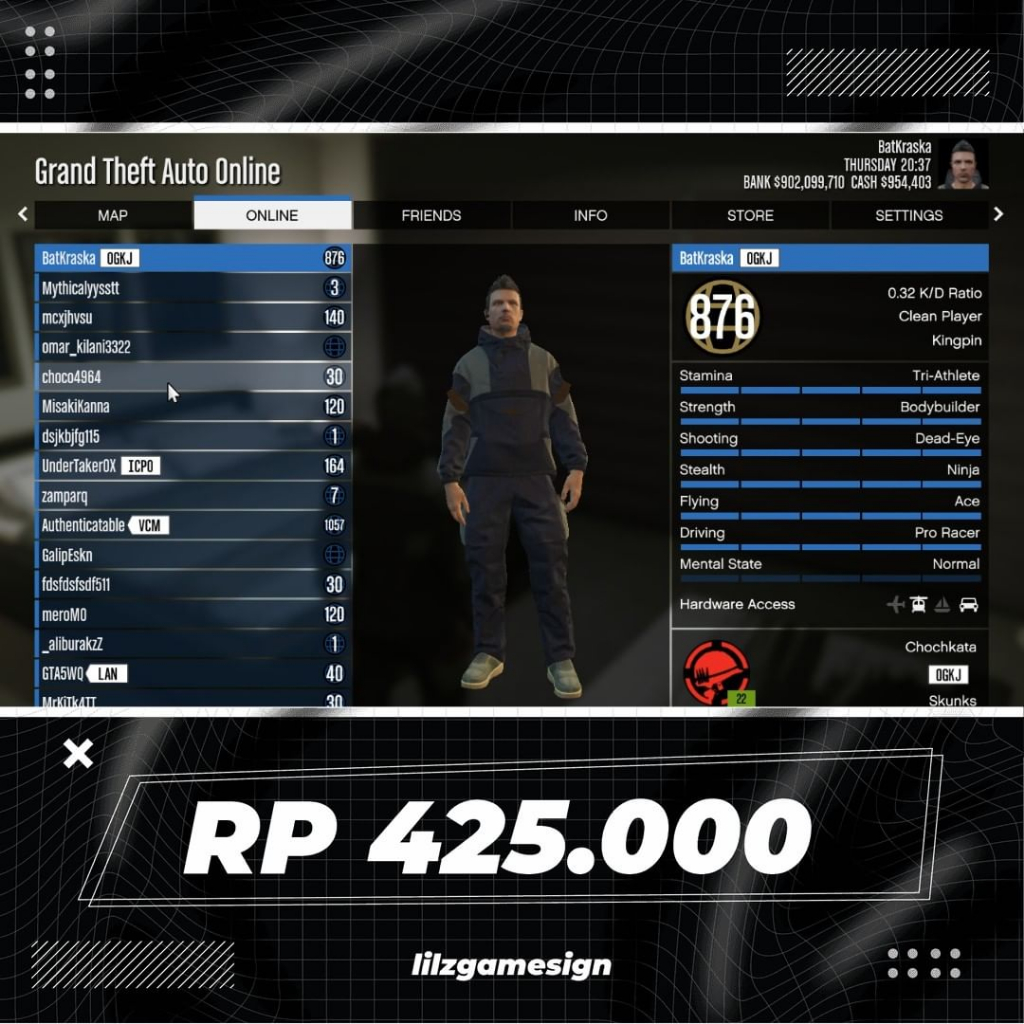 AKUN GTA5 READY TO PLAY | AXT-LILZ0918