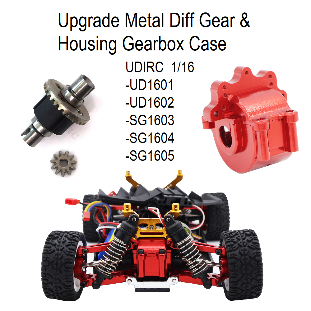 Upgrade Metal Diff Gear Housing Gearbox Case UDIRC UD1601 UD1602 SG1603 SG1604 SG1605 1/16 Rc Car