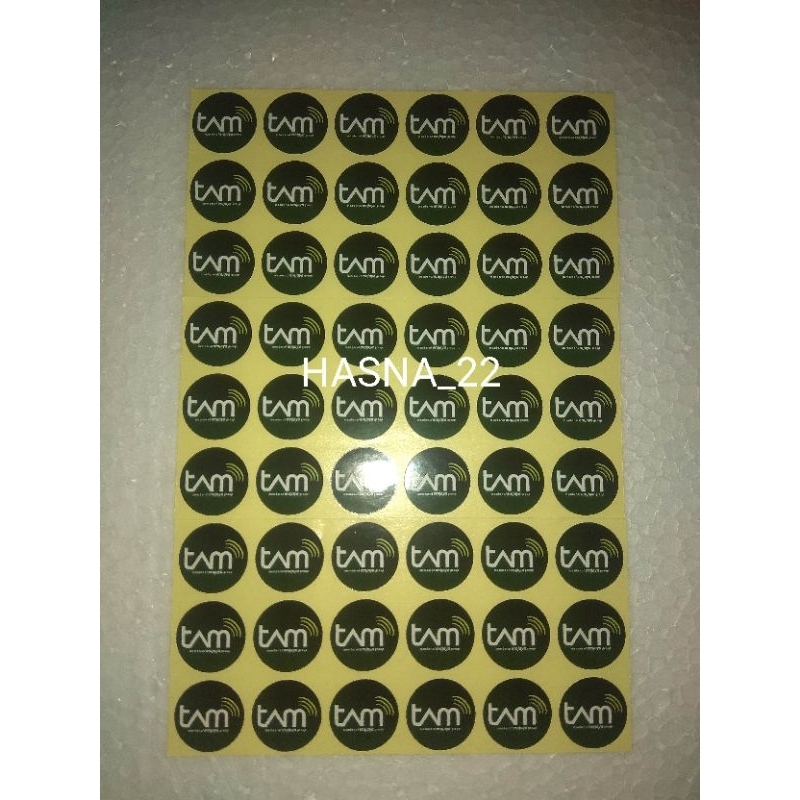 

mh 50 PCS STIKER TAM SEGEL TAM UK 2 X 2 CM