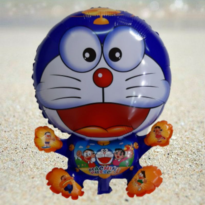 1pack Doraemon Biru (BALON GAS/FOIL/TERBANG/KARAKTER )