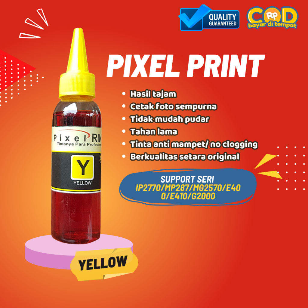 Tinta Canon Pixel Print Yellow Ip2770 Mp 287 IP1980 IP 2770 IP2780 IP2180 MP258 MP237 MP285 E410 E51