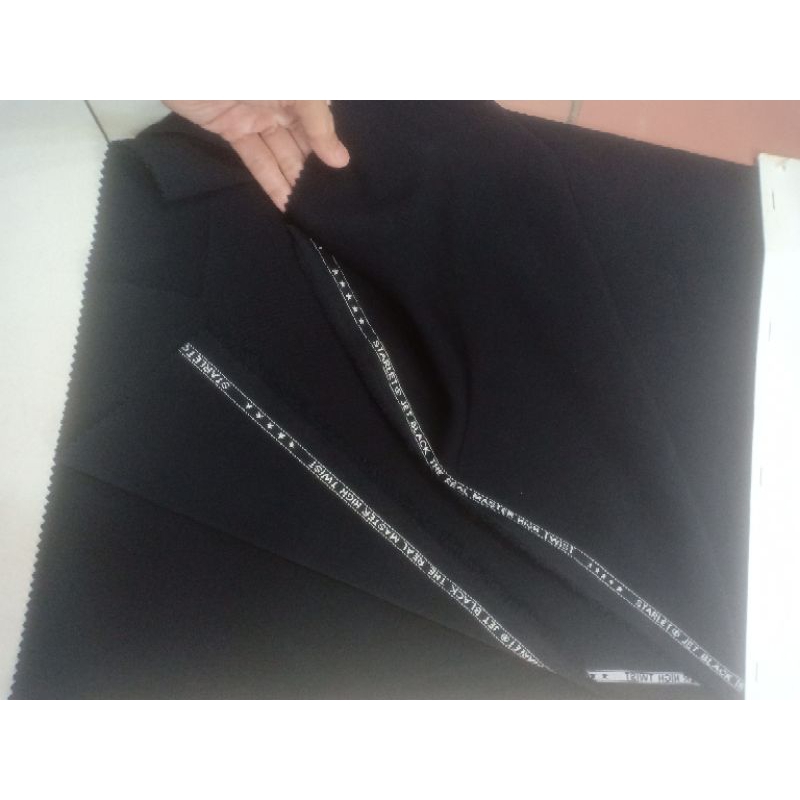 HARGA PROMO/BAHAN JAS SUPER ZET BLACK/BAHAN IMPORT/SUPER JET BLACK/BAHAN JAS/PDH/SAFARI/SEMI WOOL/