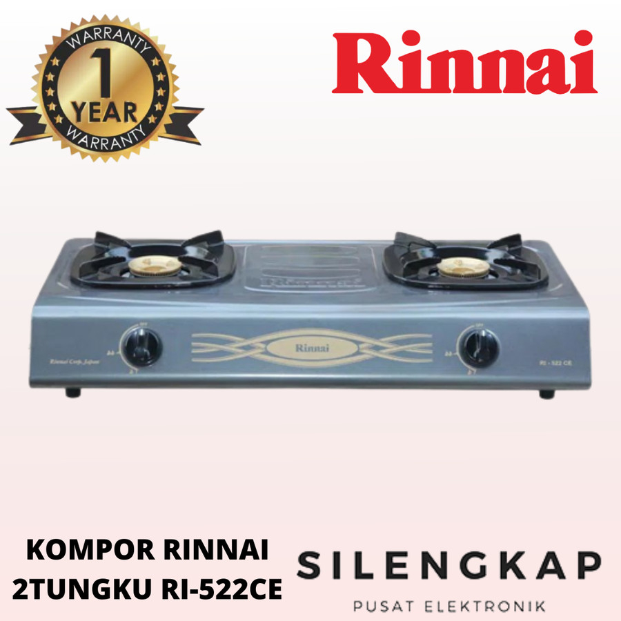 KOMPOR GAS RINNAI 2 TUNGKU 522 CE