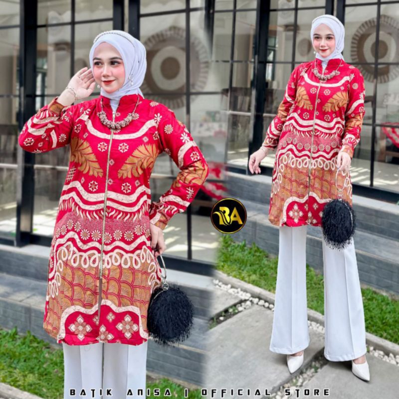 Tunik Batik Wanita Premium Warna Soft Terbaru Terlaris | Tunik Batik kekinian Size  M L XL XXL   tunik batik modern tunik batik wanita terkini atasan batik wanita modern terbaru