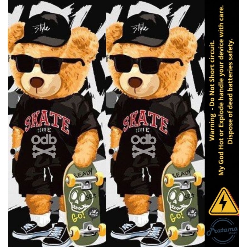 skin wrap baterai/batrai/bateray 18650 ODB x bear limited edition series dpt 2 pcs