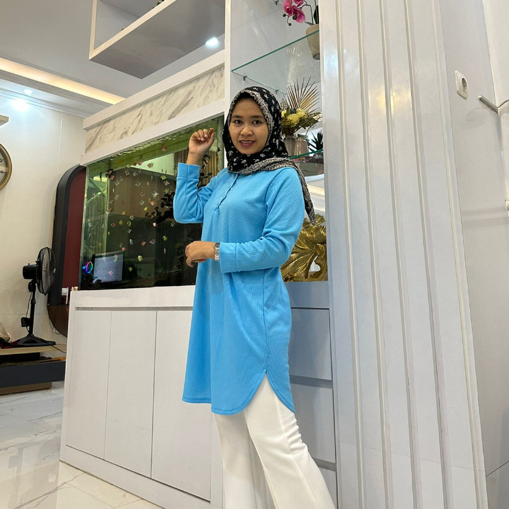 KAOS TUNIK PHENOMENAL / FENOMENAL FULL TAG WANITA LENGAN PANJANG KAOS POLOS