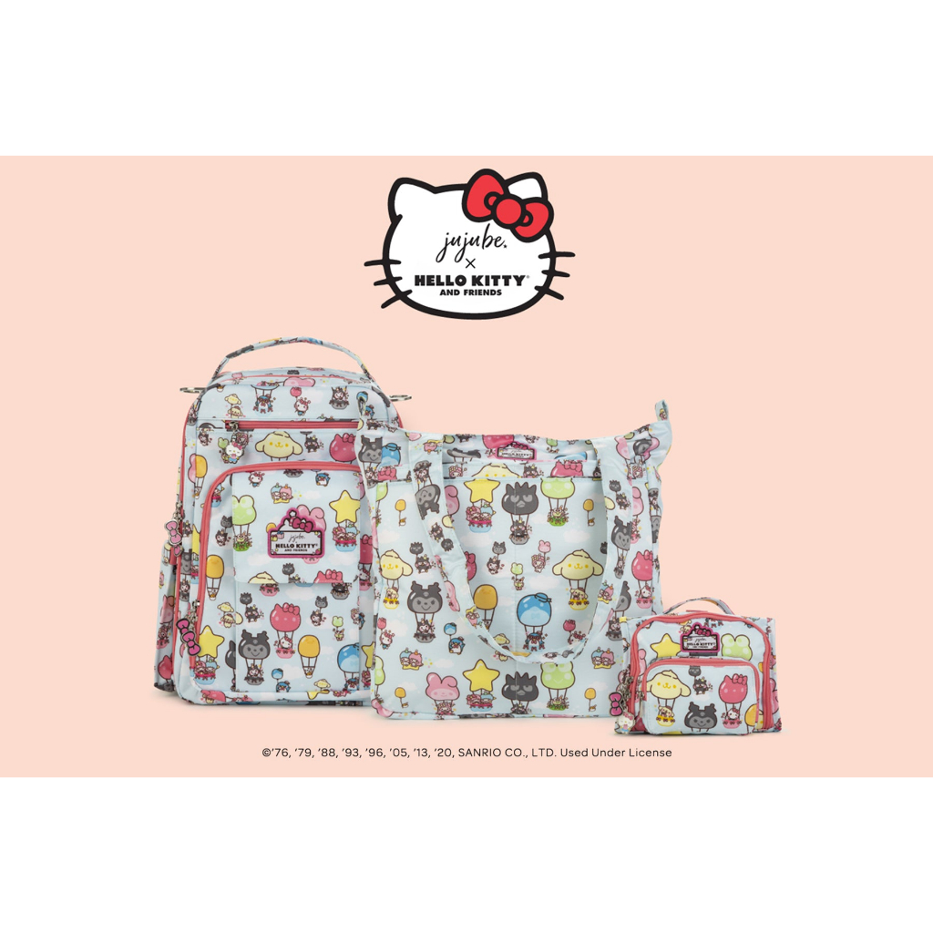 JUJUBE x SANRIO MINI HELIX : Party in The Sky, Hello Floral, Navy Duchess | Tas Selempang Anak