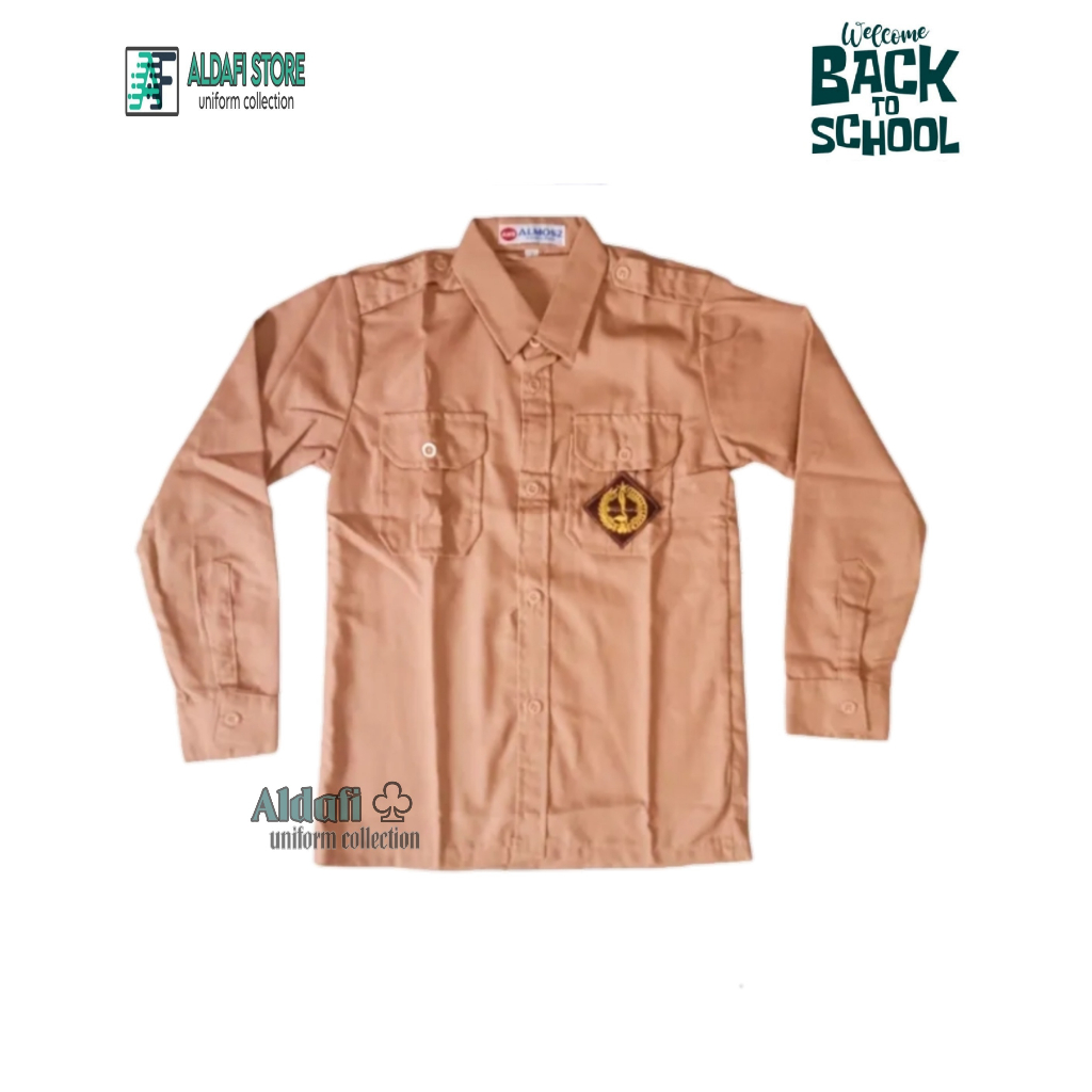 Baju Pramuka SD Anak Laki Laki Lengan Panjang Model Penggalang Kemeja Seragam Pramuka SD Anak Lak La