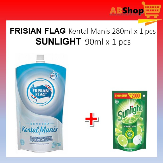

FRISIAN FLAG Susu Kental Manis 280g x1 + SUnlight 90ml x1