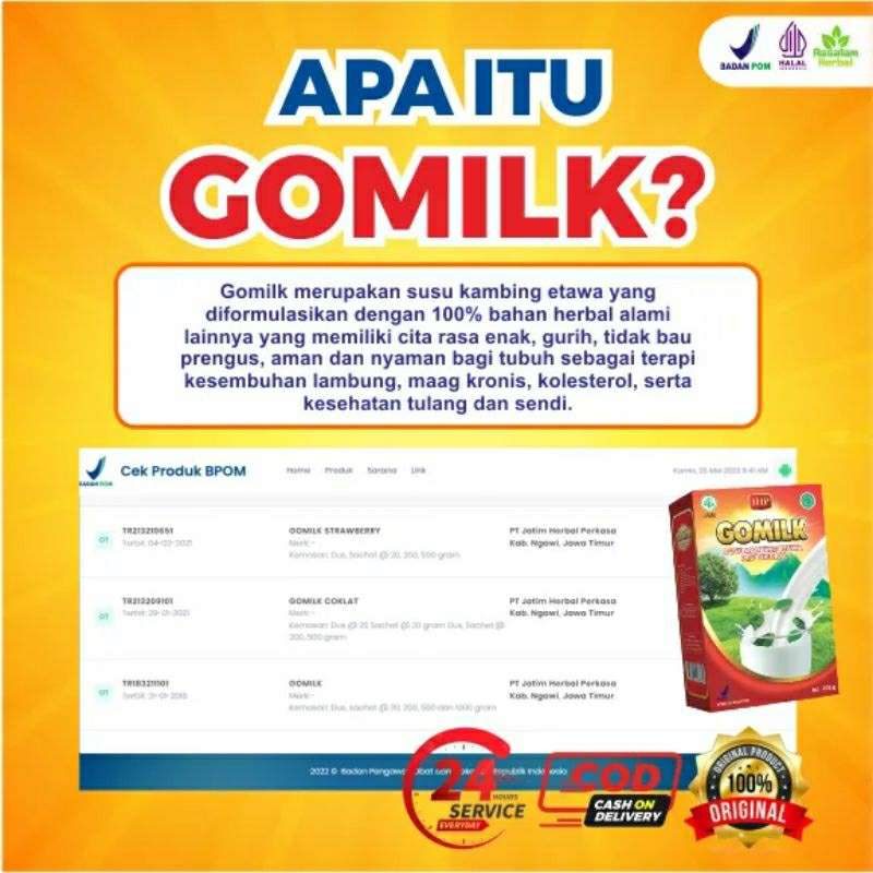 

GOMILK Susu Etawa Plus Herbal 200gr