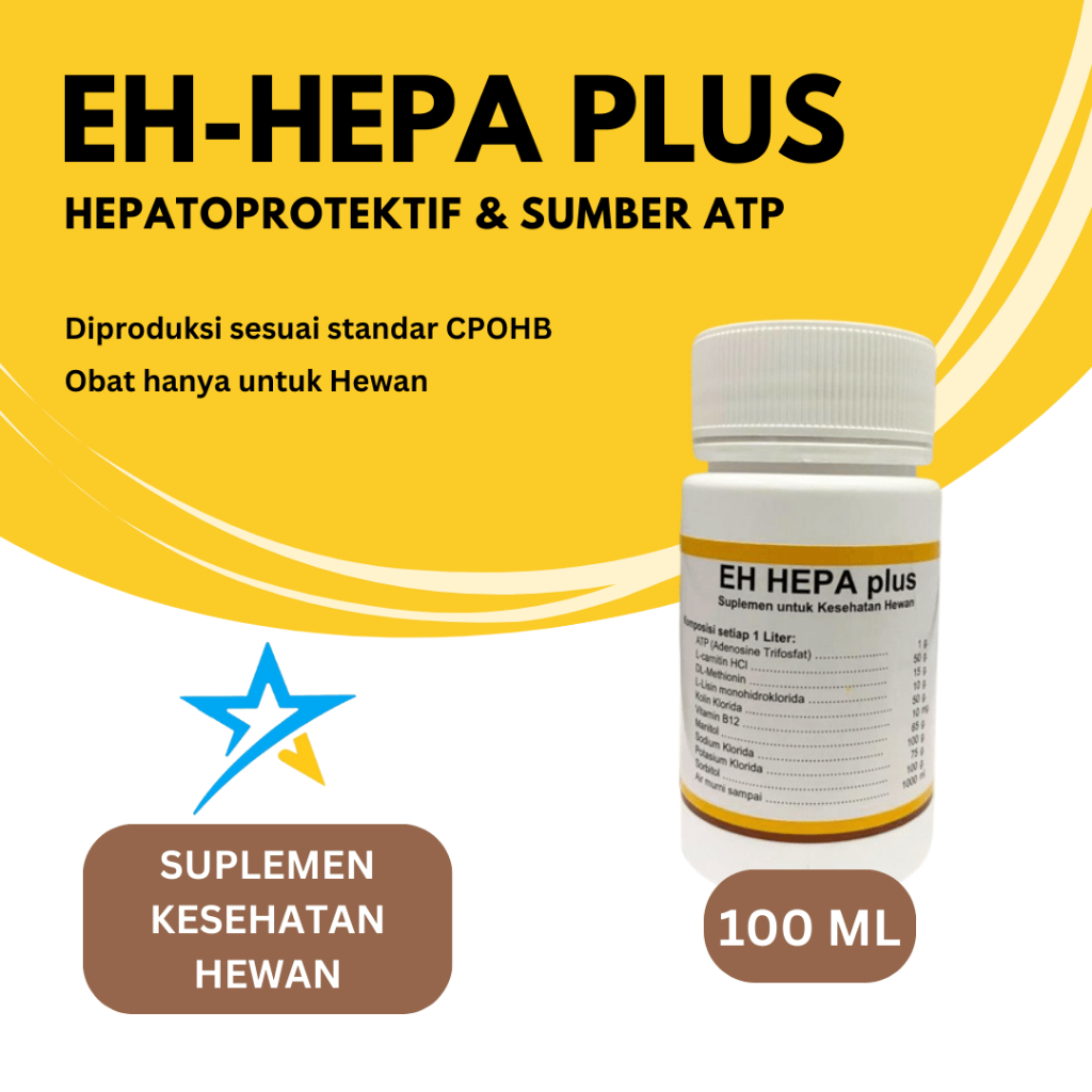 EH HEPA PLUS 100 ML- HEPATOPROTEKTOR DAN SUMBER ATP PADA HEWAN