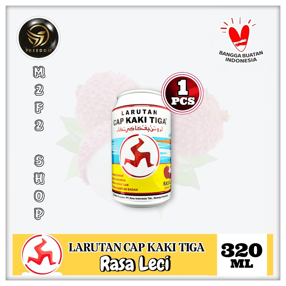 

Larutan Penyegar Cap Kaki Tiga Kaleng Leci | Lychee - 320 ml (Kemasan Satuan)