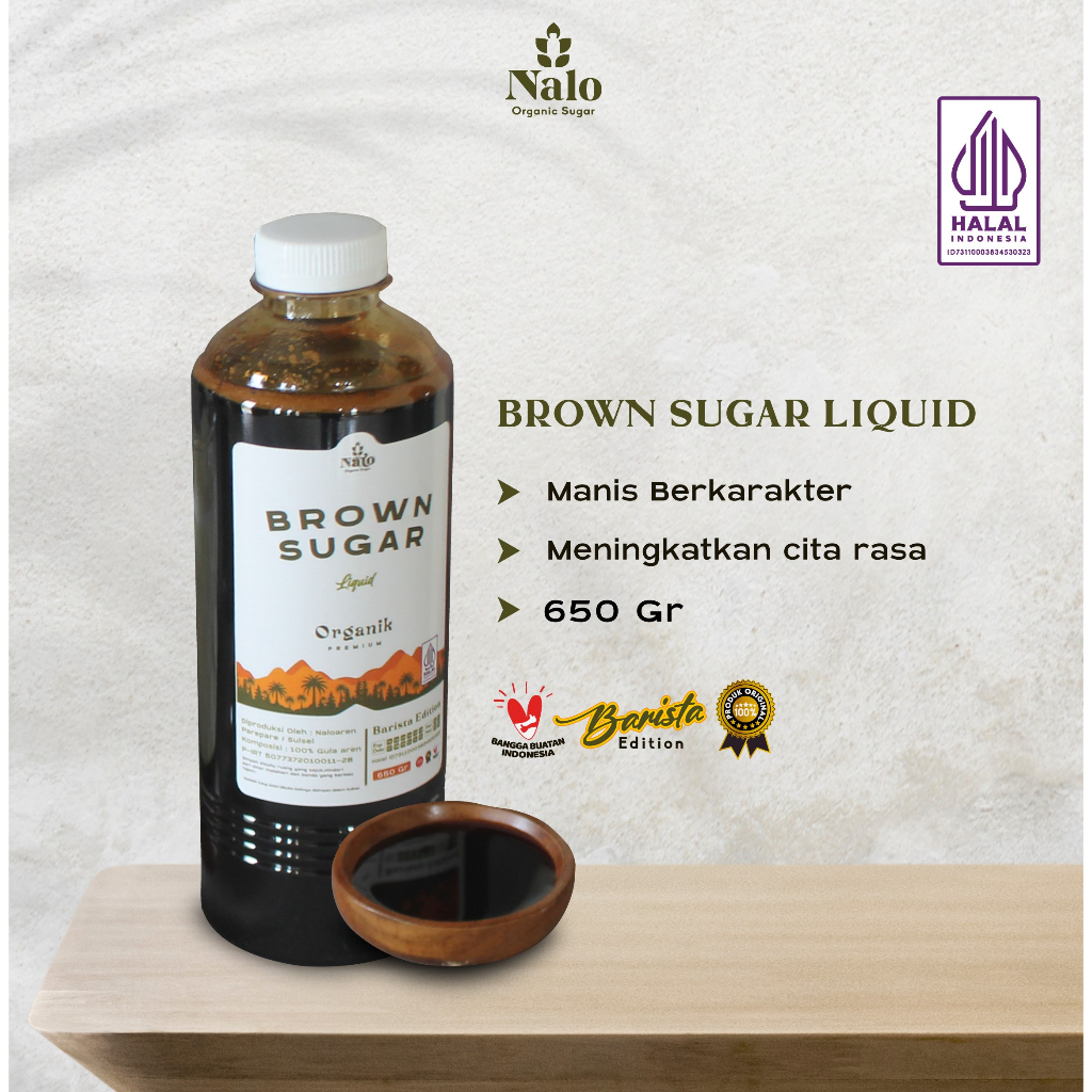 

Gula aren cair Asli 100% (Brown sugar/Palm sugar) 650 GR Nalo