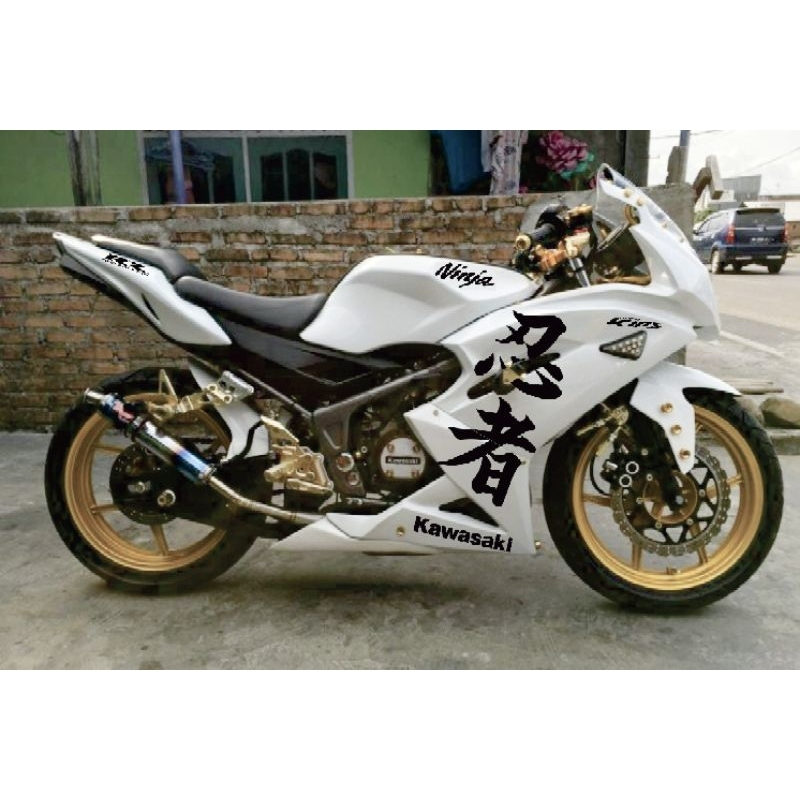 Stiker ninja rr new warna hitam//Striping ninja rr new hitam//Stiker kanji ninja rr new