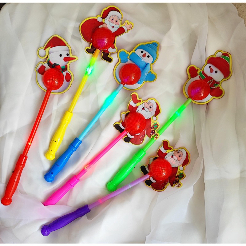 Mainan Anak Lampu /Tongkat Lampu/Stik Lampu Karakter /Suasana Lampu Yang Cantik/Stick Merry Chritsma