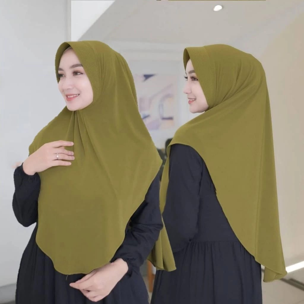 Bergo Khimar Pinguin/Hijab Instan Penguin/Bergo Pinguin Jersey