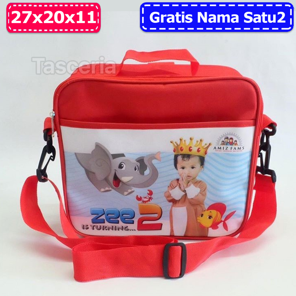 Tas Ultah Anak Custom Foto Bahan Tebel