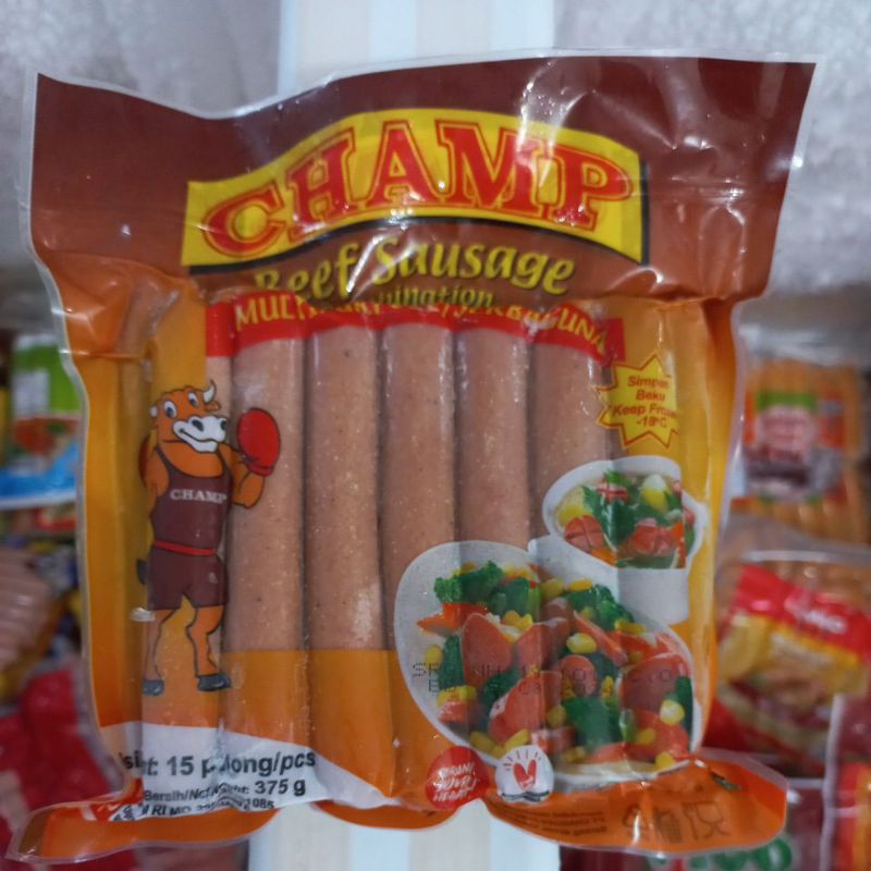 

Champ Sosis Sapi Beef Sausage Combination 375g isi 15 batang